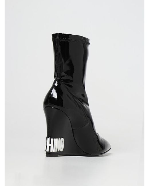 Moschino Couture Black Wedge Shoes