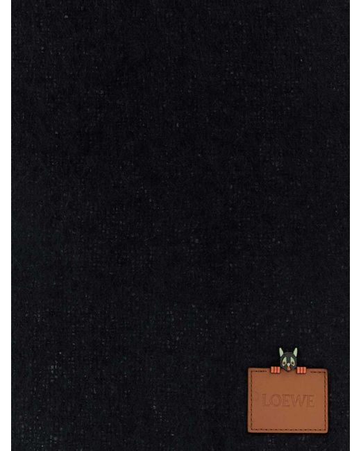 Bufanda De Mezcla De Lana Loewe de hombre de color Black