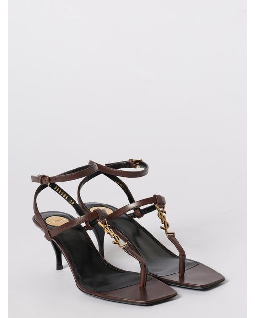 Saint Laurent White Leather Sandal