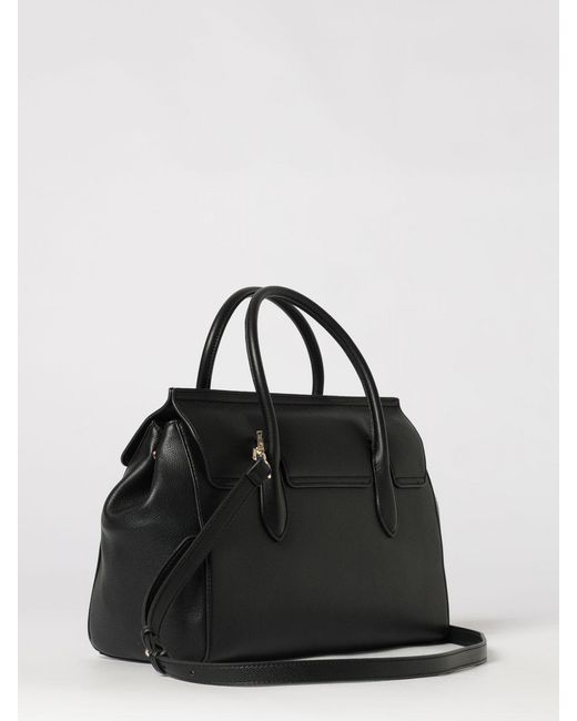 Twinset Black Grained Faux Leather Bag