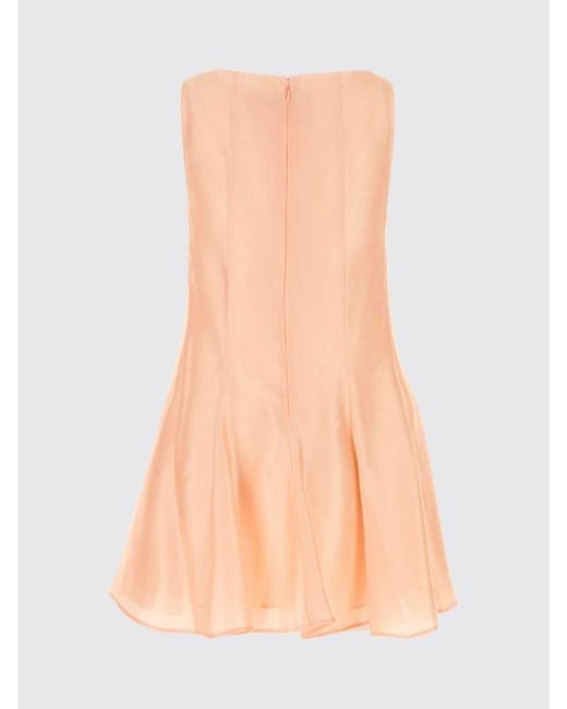 Khaite Natural Mags Off-The-Shoulder Mini Cocktail Dress