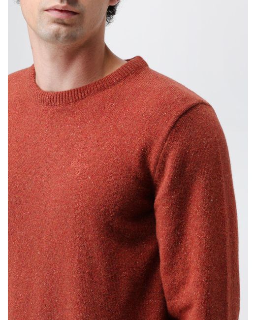 Barbour sweater mens red cheap