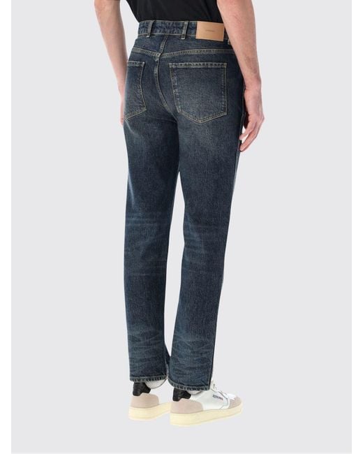 Represent Blue Straight Stretch Jeans for men