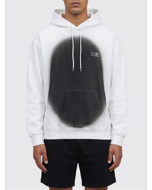 MM6 by Maison Margiela Gray Printed Cotton Blend Hoodie for men