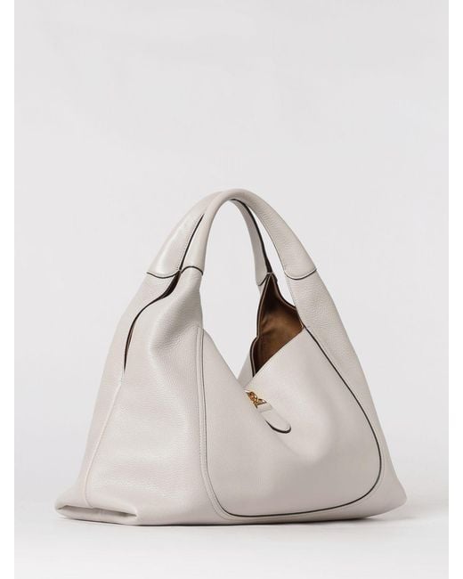 Gucci Natural Softbit Maxi Grained Leather Bag