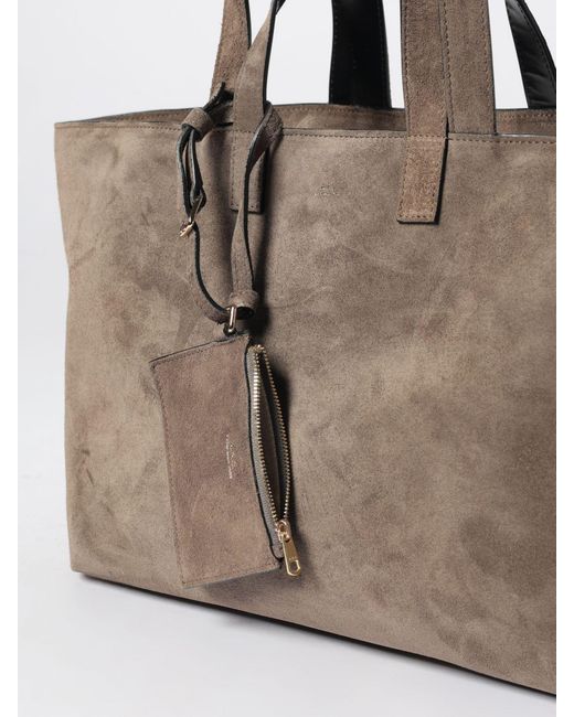 A.P.C. Gray Le Drummer Large Suede Bag