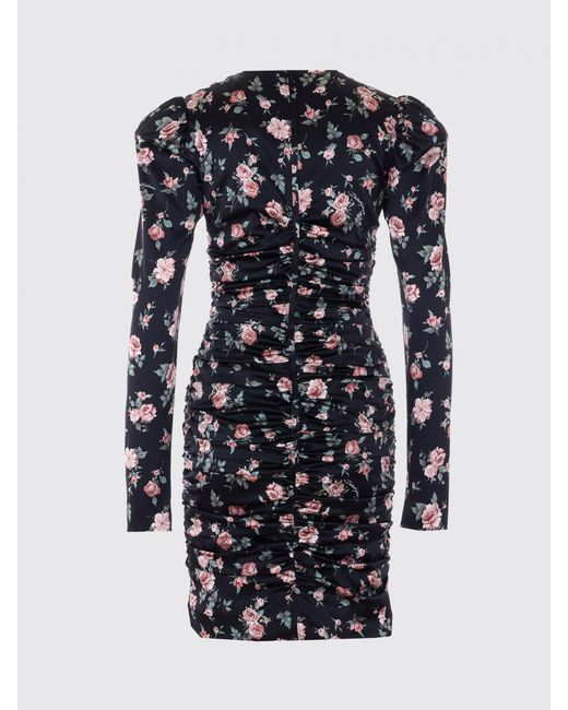 Dolce & Gabbana Black Dolce &Amp Gabbana Floral Print Silk Mini Dress