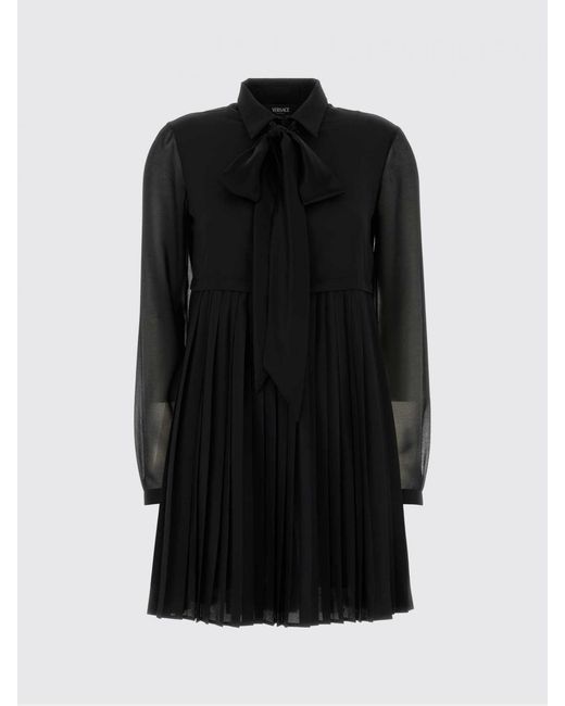 Versace Black Crepe Shirt Dress