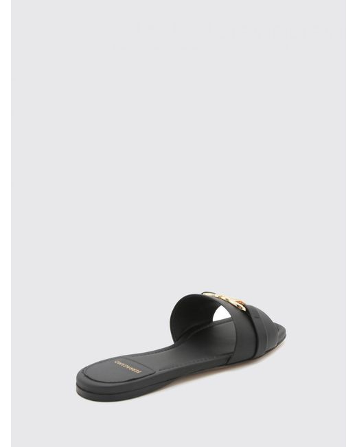 Ferragamo Black Flat Sandals