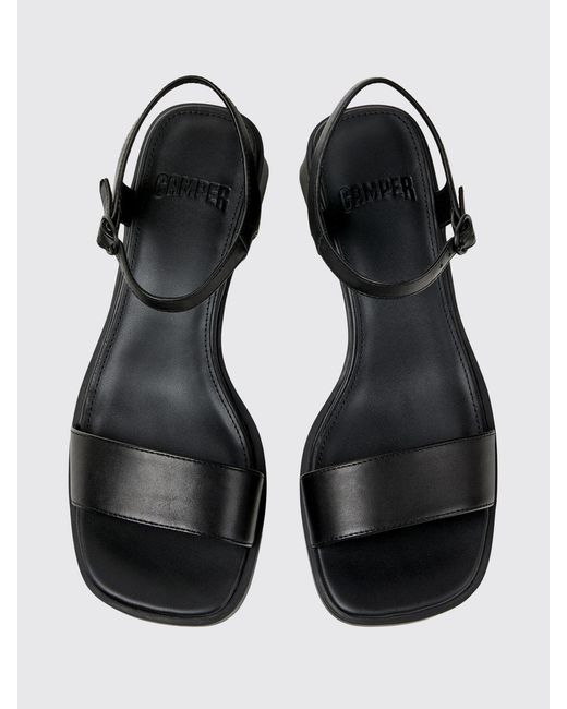 Camper White Kora Leather Sandals