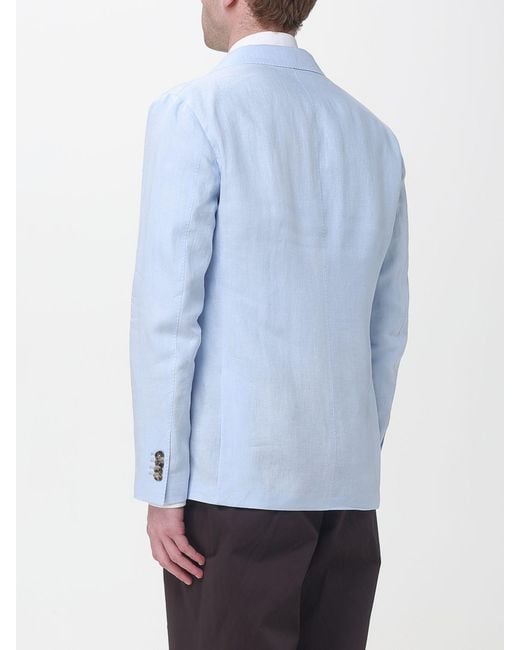 Agnona Blue Roma Single Breasted Blazer for men