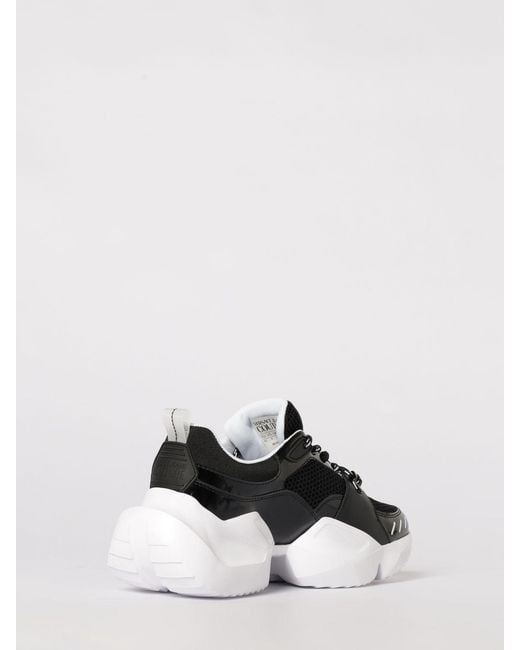 Versace Jeans Couture Black Mesh And Leather Sneakers for men