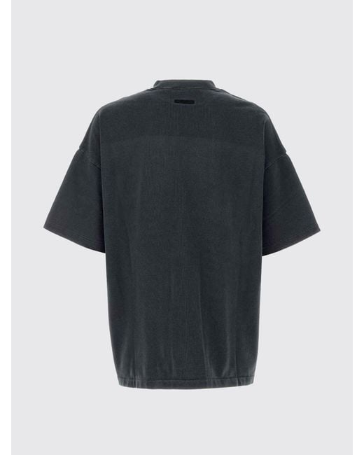 Fear Of God Gray Relaxed Fit Cotton T-Shirt With Contrast Logo for men