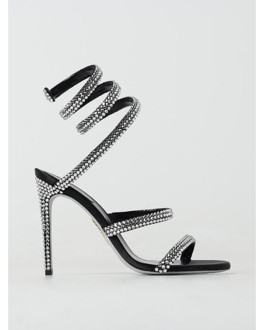 Rene Caovilla White Heeled Sandals
