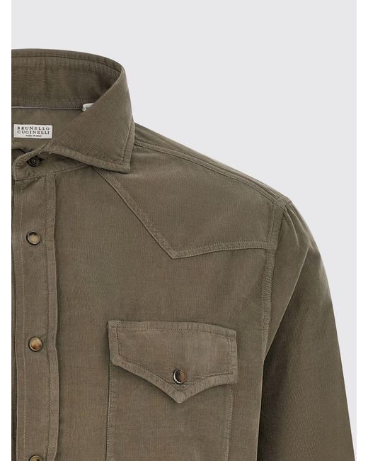 Brunello Cucinelli Green Shirt for men