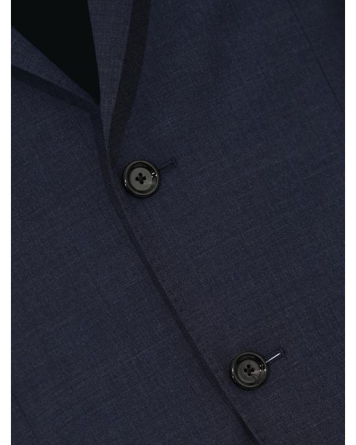 Lardini Blue Single-Breasted Virgin Wool Suit for men