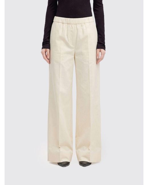 Jil Sander White Cotton Palazzo Trousers