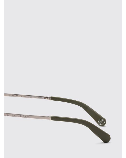 Philipp Plein Gray Metal Sunglasses for men