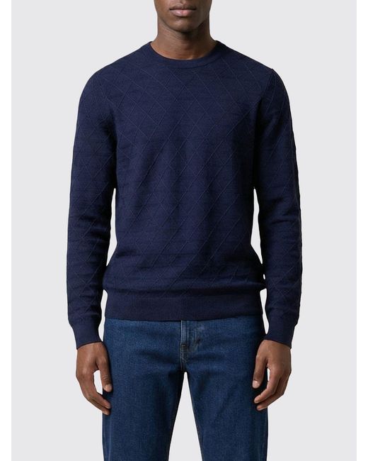 ARMANI EXCHANGE Blue Viscose Blend Crew Neck Pullover for men