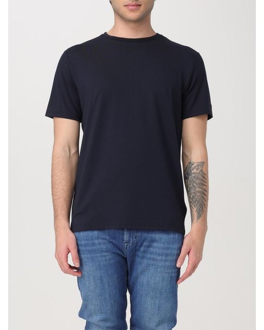 Peuterey Blue Basic Cotton Blend T-Shirt for men
