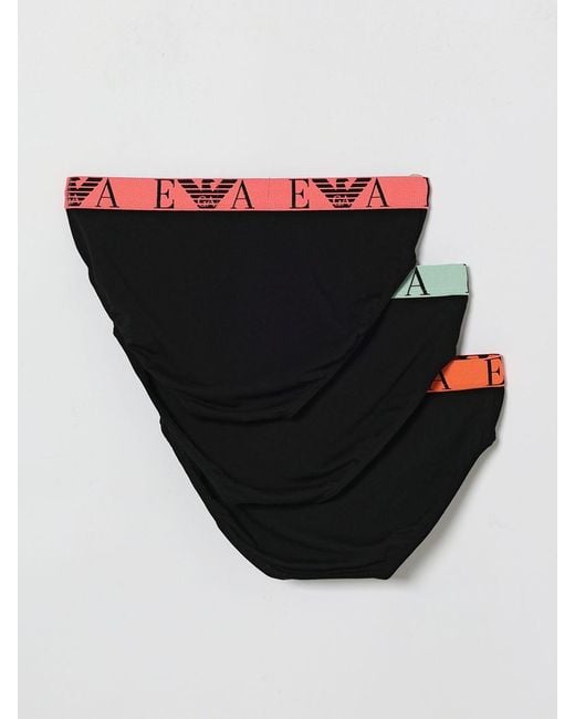 Emporio Armani Black Set Of 3 Briefs for men