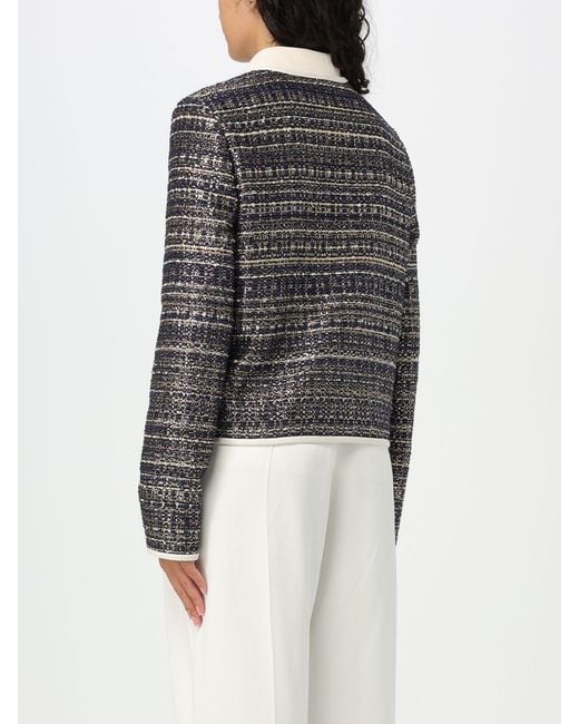 Valentino Black Tweed Party Crewneck Long-Sleeved Jacket