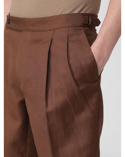 Incotex Brown Cotton Tailored Shorts for men