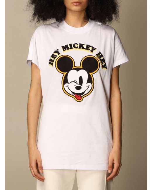 Iceberg Cotton Tshirt With Mickey Mouse in White Lyst