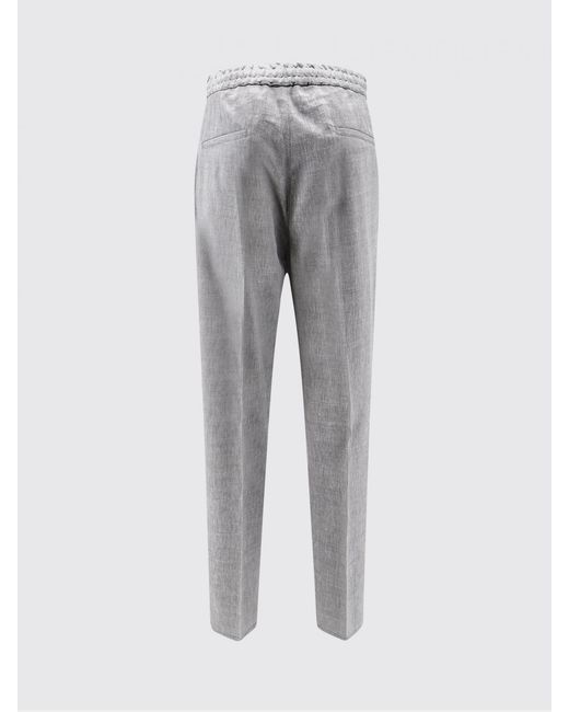 Brunello Cucinelli Gray Drawstring Trousers for men