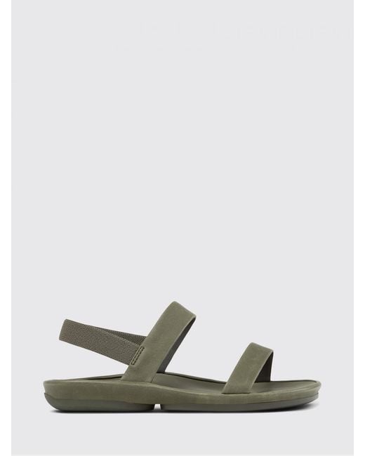 Camper Green Right Isla Leather Sandals