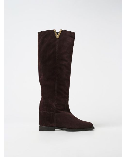 Via Roma 15 Brown Flat Ankle Boots