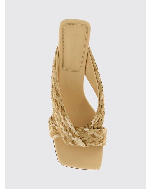 Bottega Veneta Natural Heeled Sandal