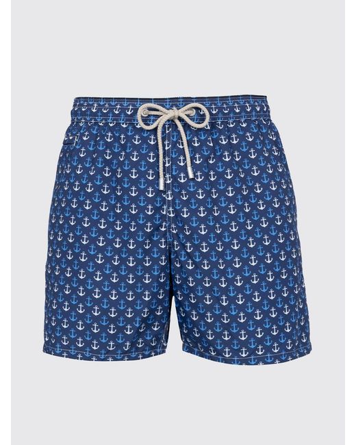 Mc2 Saint Barth Blue Printed Boxer Swim Trunks for men