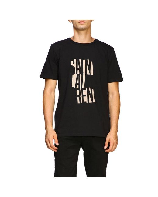 Saint Laurent Black T-shirt Men for men