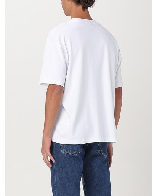 Drole de Monsieur White Basic Cotton T-Shirt Drole De Monsieur for men