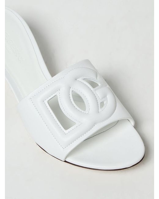 Sandalo in pelle di Dolce & Gabbana in White