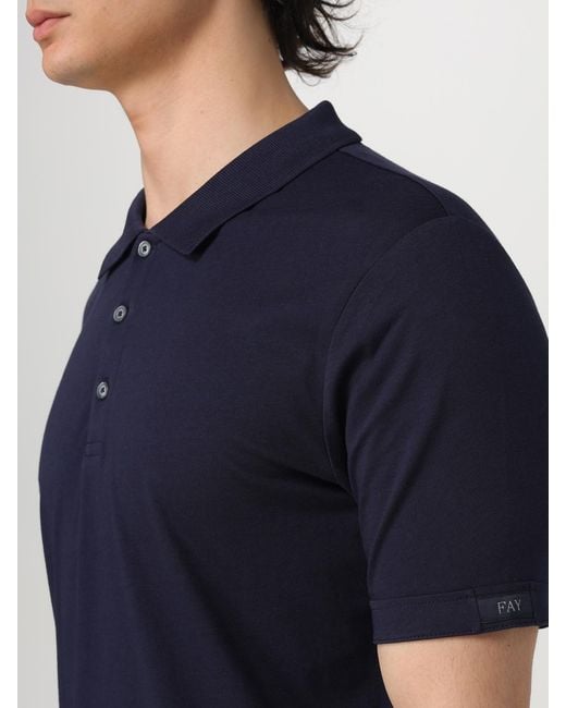 Fay Blue Polo Shirt for men