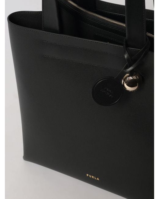 Furla Black Divide Leather Bag
