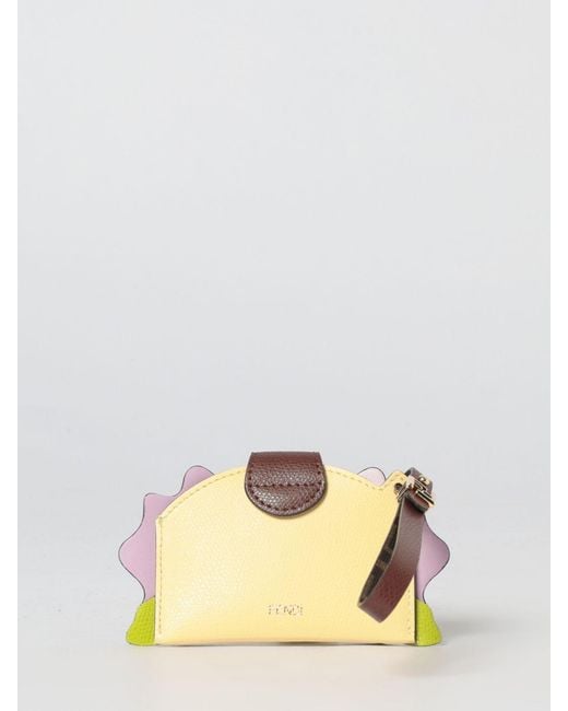 Fendi Pink Best Friends Forever Leather Credit Card Holder