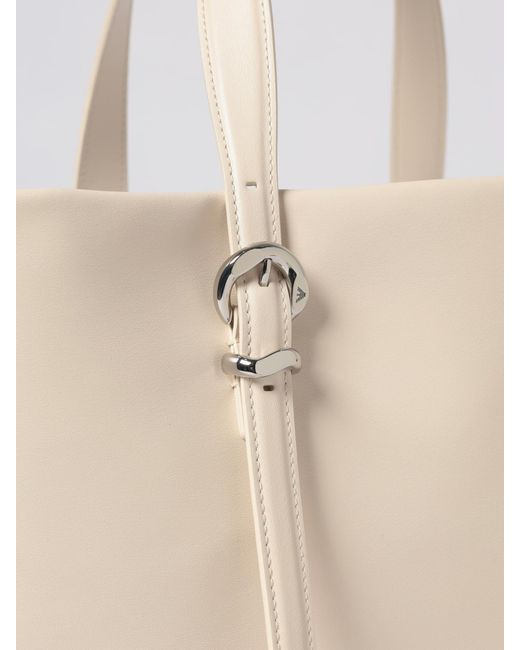 Emporio Armani Natural Deva Leather Shopping Bag
