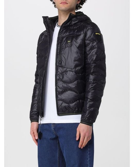 Blauer Blue Quilted Padded Nylon Down Jacket for men