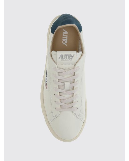 Autry Natural Dallas Low Bicolor Smooth Calfskin Sneakers With Logo for men