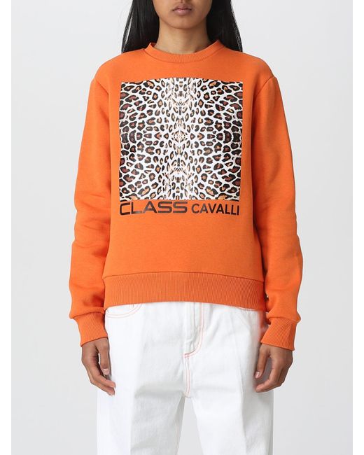 Class Roberto Cavalli Orange Sweatshirt
