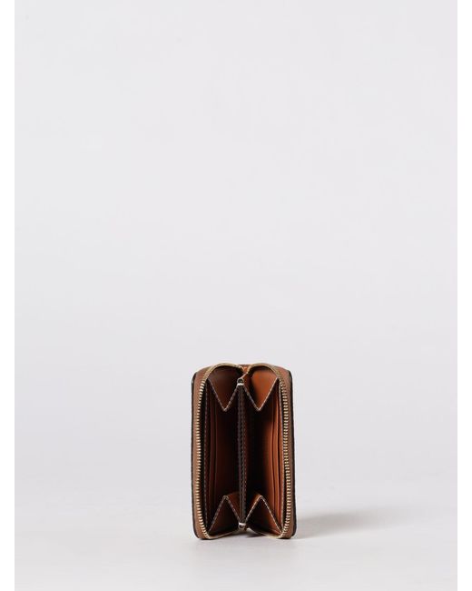 Burberry Natural Coated Cotton Vintage Check Print Wallet
