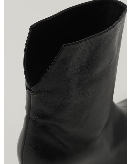 Khaite Black Elegant Ankle Boots With Pointed Toe And Heel For Formal Outfits