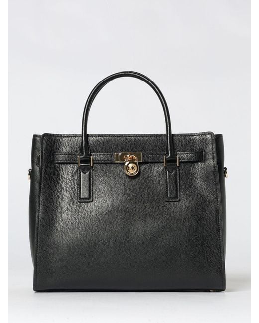 Michael Kors Black Hamilton Moderne Grained Leather Bag
