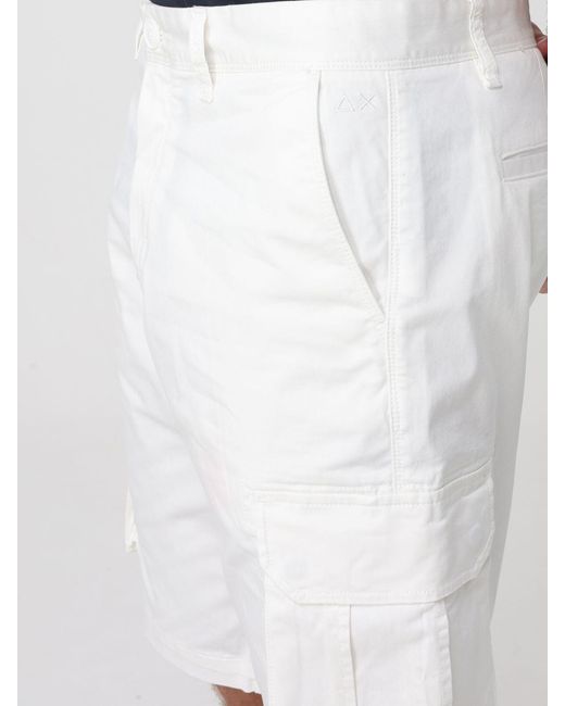 Sun 68 White Shorts for men
