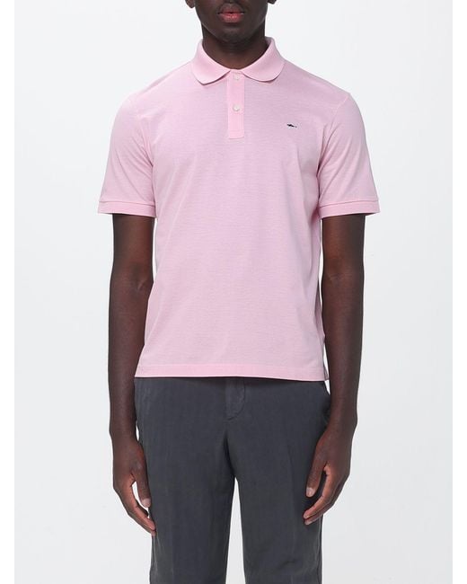 Paul & Shark Pink Paul &Amp Shark Cotton Polo Shirt With Mini Logo for men