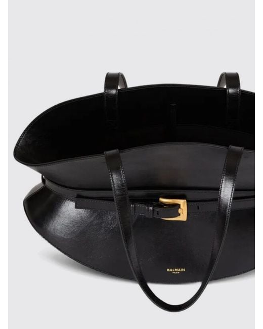 Balmain Black Schultertasche Shuffle Medium
