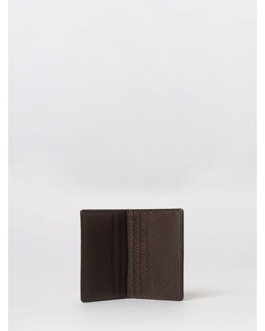 Orciani White Micron Hammered Leather Credit Card Holder for men